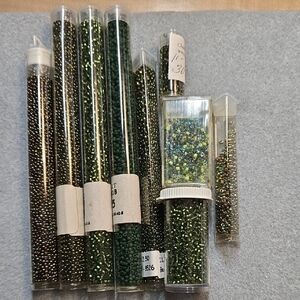 Green Seed Beads Sz °11
